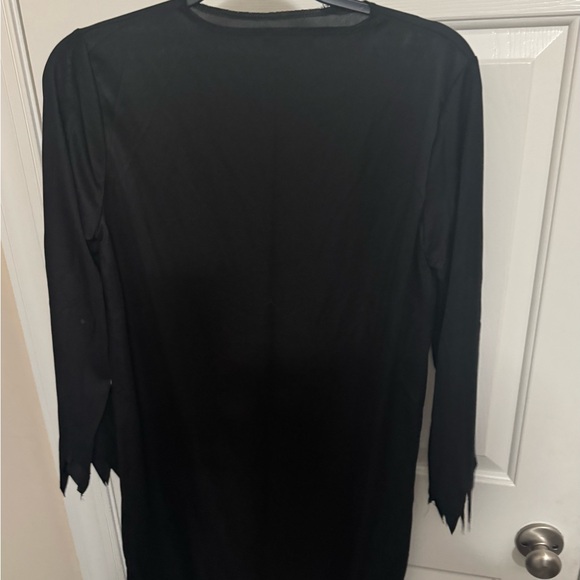 Halloween Costume Frayed Look Black Robe Youth XL Hood, Chains And Gloves NEW - Picture 1 of 8